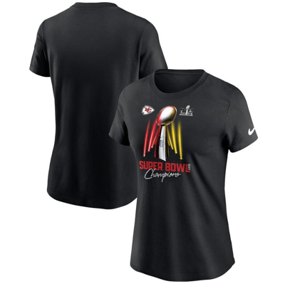 Nike Kansas City Chiefs Super Bowl Lviii Champions Lombardi Trophy  Women's Nfl T-shirt In Black