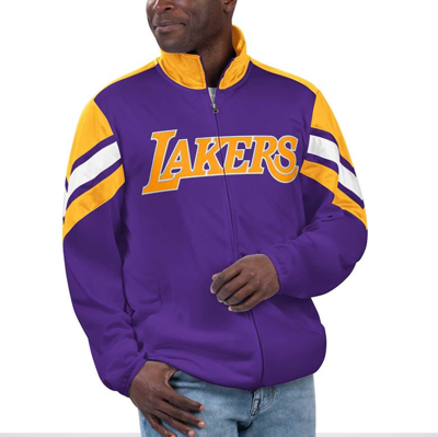 G-iii Sports By Carl Banks Purple Los Angeles Lakers Game Ball Full-zip Track Jacket