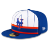 NEW ERA YOUTH NEW ERA  WHITE NEW YORK METS 2024 BATTING PRACTICE 59FIFTY FITTED HAT