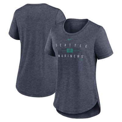 Nike Seattle Mariners Knockout Team Stack  Women's Mlb T-shirt In Blue