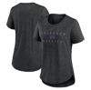 NIKE NIKE HEATHER BLACK COLORADO ROCKIES KNOCKOUT TEAM STACK TRI-BLEND T-SHIRT