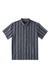 Billabong Sundays Stripe Jacquard Short Sleeve Button-up Shirt In Slate Blue
