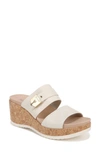 Dr. Scholl's Cali Vibe Platform Wedge Sandal In Off White Faux Leather