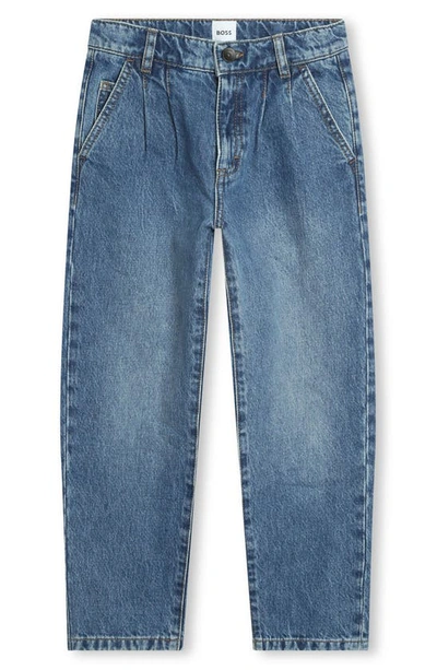 Bosswear Kids' Tapered Fit Nonstretch Denim Jeans In Double Stone