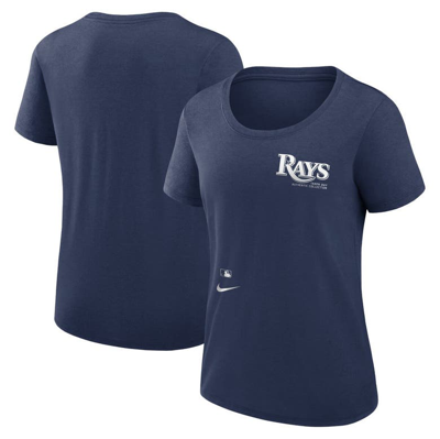 Nike Navy Tampa Bay Rays Authentic Collection Performance Scoop Neck T-shirt In Blue