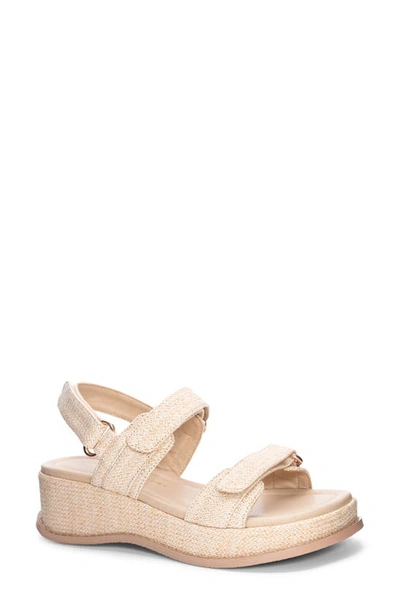 Chinese Laundry Cyra Raffia Platform Sandal In Cream