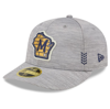 NEW ERA NEW ERA  GRAY MILWAUKEE BREWERS 2024 CLUBHOUSE LOW PROFILE 59FIFTY FITTED HAT