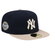 NEW ERA NEW ERA NAVY NEW YORK YANKEES CANVAS A-FRAME 59FIFTY FITTED HAT
