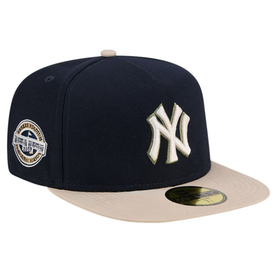 New Era Navy New York Yankees Canvas A-frame 59fifty Fitted Hat