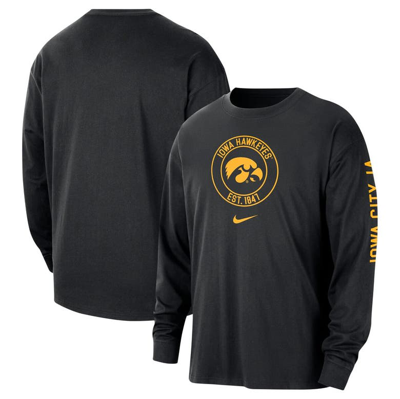 Nike Black Iowa Hawkeyes Heritage Max90 Long Sleeve T-shirt