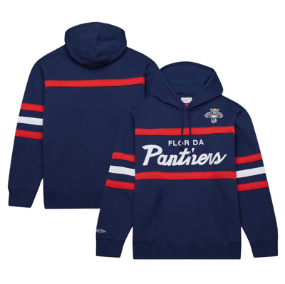 Mitchell & Ness Men's  Navy Florida Panthers Head Coach Pullover Hoodie