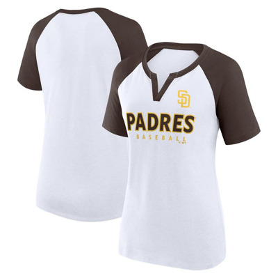 Fanatics Branded White San Diego Padres Shut Out Raglan Notch Neck T-shirt