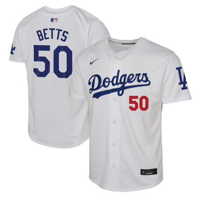 Nike Kids' Youth  Mookie Betts White Los Angeles Dodgers Home Limited Player Jersey