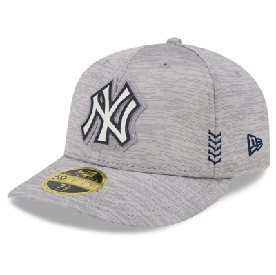 New Era Gray New York Yankees 2024 Clubhouse Low Profile 59fifty Fitted Hat
