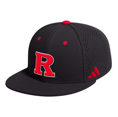Adidas Originals Adidas Black Rutgers Scarlet Knights On-field Baseball Fitted Hat