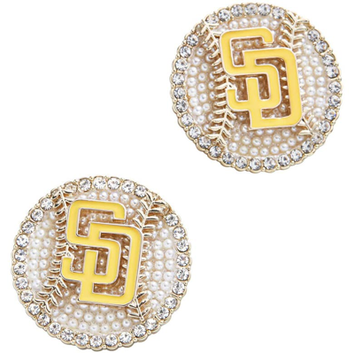 Baublebar San Diego Padres Statement Stud Earrings In Gold