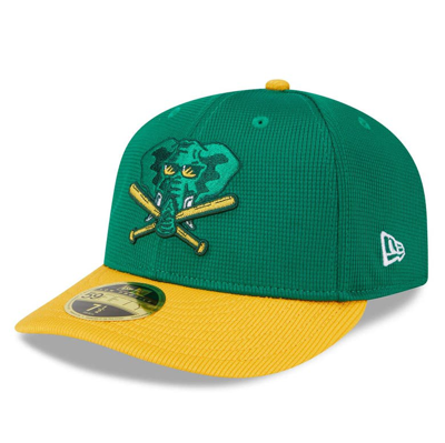 New Era Kelly Green Oakland Athletics 2024 Batting Practice Low Profile 59fifty Fitted Hat