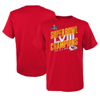 OUTERSTUFF YOUTH  RED KANSAS CITY CHIEFS SUPER BOWL LVIII CHAMPIONS ICONIC VICTORY T-SHIRT