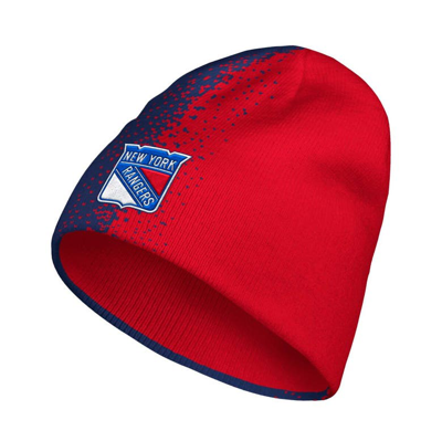 Adidas Originals Men's Adidas Blue, Red New York Rangers Split Knit Hat In Blue,red