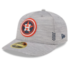 NEW ERA NEW ERA  GRAY HOUSTON ASTROS 2024 CLUBHOUSE LOW PROFILE 59FIFTY FITTED HAT
