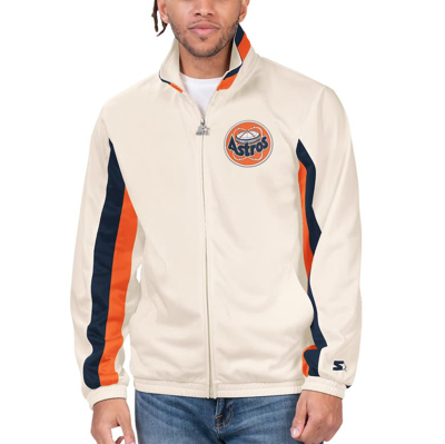 Starter Cream Houston Astros Rebound Cooperstown Collection Full-zip Track Jacket