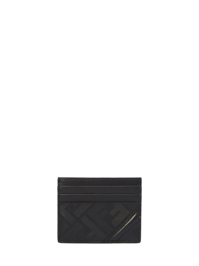 Fendi Shadow Diagonal Cardholder In Noir