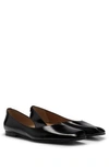Hugo Boss Cut-out Ballerina Shoes In Black