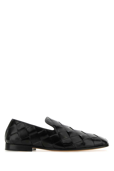 Bottega Veneta Intrecciato Slip-on Loafers In Black