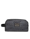 DOLCE & GABBANA DOLCE & GABBANA NECESSAIRE IN LOGOED FABRIC