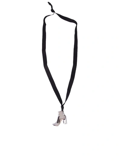 Mm6 Maison Margiela Pendant Necklace In Grey