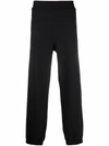 Msgm High-waist Wide-leg Trousers In Black