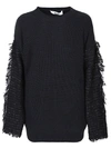 Msgm Ribbed Sweater In Black