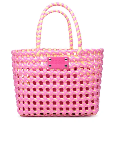 Msgm Pink Polyethylene Blend Bag