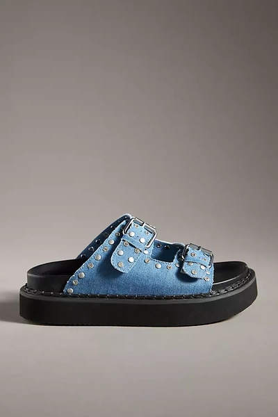 Bibi Lou Stud Platform Sandals In Blue