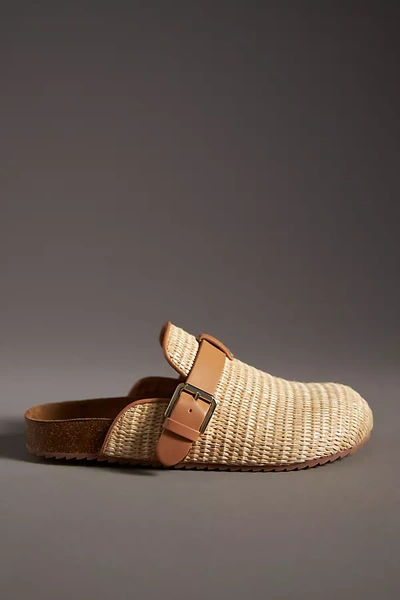 Bibi Lou Raffia Clogs In Beige