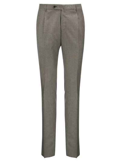 PT01 SUPER SLIM PIED DE POULE WOOL TROUSERS