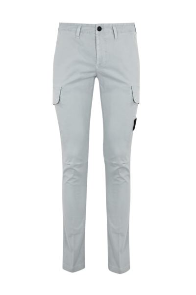 Stone Island Cargo Trousers 30604 Old Treatment In Sky Blue