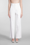 ISABEL MARANT STAYA PANTS IN WHITE COTTON