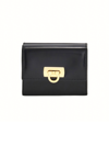 FERRAGAMO BLACK SHINE CALF LEATHER WALLET