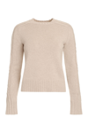 Max Mara Berlina Round Neck Cashmere Sweater In Beige