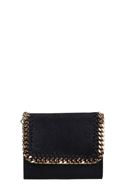 Stella Mccartney Wallet In Black Faux Leather