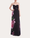 ONE33 SOCIAL WOMEN'S PLEATED CHIFFON STRAPLESS GOWN
