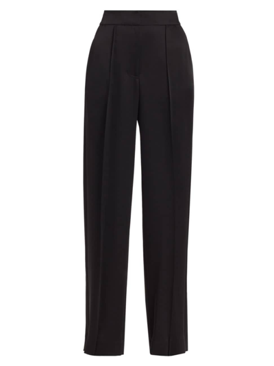 Simkhai Kyra Satin Wide-leg Pants In Black