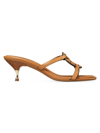 Tory Burch Geo Bombe Miller Kitten-heel Sandals In Caramel Corn