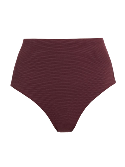 Spanx Women's Shaping Ultra Hi-rise Cheeky Bikini Bottom In Mulberry