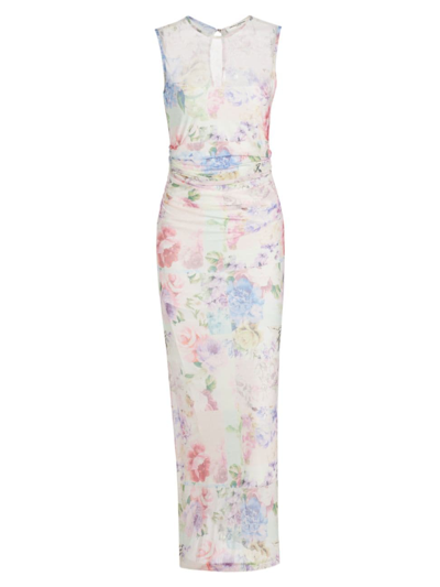 Amanda Uprichard Women's Lyle Floral Ruched Midi-dress In Lorelei