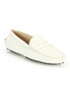 Tod's Women's Gommini Leather Driving Loafers In White