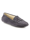 Tod's Women's Gommini Suede Driving Loafers In Grey
