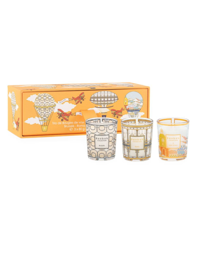 Baobab Collection My First Baobab 3-piece Brussels-roma-saint Tropez Candle Set In Multi