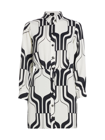 Marella Women's Raffica Abstract=printed Minidress In Black